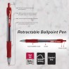 BAZIC Ballpoint Pen Spencer Red Retractable Pen Soft Barrel Grip Pens, 1.0 mm Bold Point Smooth Writing, for Office School Teach