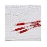 BAZIC Ballpoint Pen Spencer Red Retractable Pen Soft Barrel Grip Pens, 1.0 mm Bold Point Smooth Writing, for Office School Teach