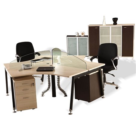 Office Workstation for 3 person seat