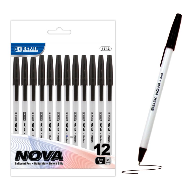 Smooth quick-dry ink, 1.0 mm medium point, school, home, office, pocket clip