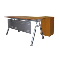 L shape Office Desk with metal rack, customized size as request