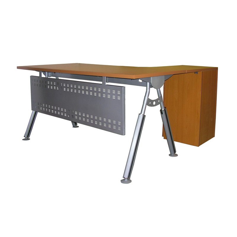 L shape Office Desk with metal rack, customized size as request