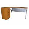 L shape Office Desk with metal rack, customized size as request
