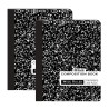 BAZIC W/R 100 Ct. Black Marble Composition Book