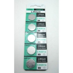5ct/PK CR2016 Lithium 3-Volt Button Cell Battery Batteries