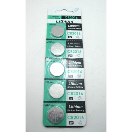 5ct/PK CR2016 Lithium 3-Volt Button Cell Battery Batteries