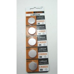 5ct/Pack CR2025 Lithium 3-Volt Button Cell Battery Batteries