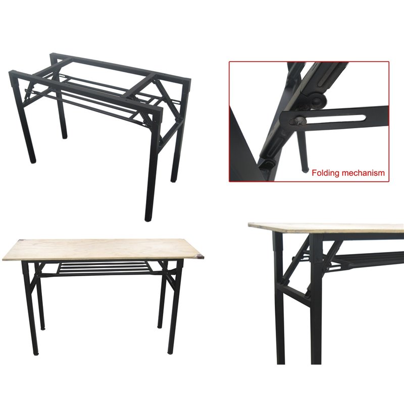 Black Metal Folding training dinning meeting table rack replacement (metal part only)