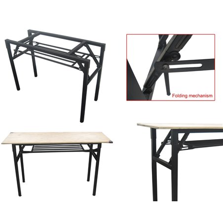 Black Metal Folding training dinning meeting table rack replacement (metal part only)