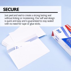 BAZIC Security Self Seal Envelope 3 5/8" x 6 1/2" #6, No Window Tint Pattern Mailing Envelopes, Peel & Seal (80/Pack), 1-Pack