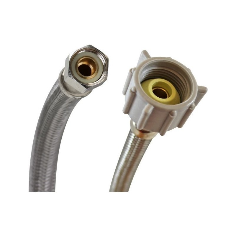 12“ Toilet Water Hose Braided Stainless Steel 3/8“ Female Compression Thread x 7/8” Female Ballcock Thread Connectors