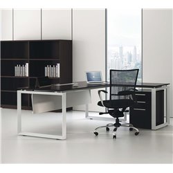 Manager Desk with Black walnut veneer - L1600