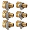 3 set Garden Hose Repair Kit Alu Water Hose Mender 5/8inches with Stainless Steel Clamp, Female and Male Hose Connector