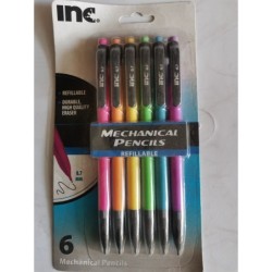 6/Pack 0.7 mm Mechanical Pencils in Assorted Color