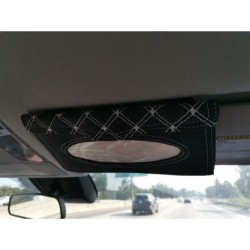 Tissue Holder Pouch for Car Visor With Refills Thin Soft Napkins Wipes Tissue