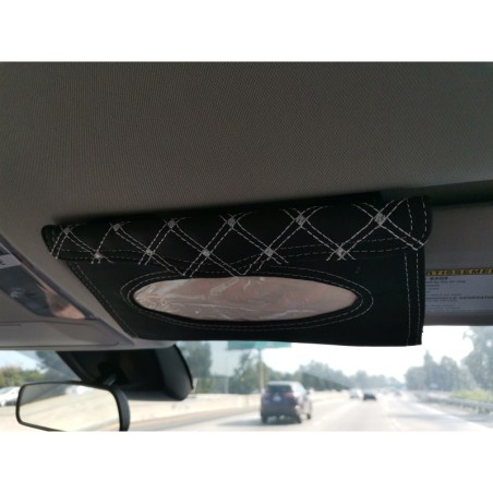 Tissue Holder Pouch for Car Visor With Refills Thin Soft Napkins Wipes Tissue