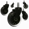 5/pk 3" heavy duty Replacement Office Chair Casters Rollerblade Soft PU Wheels