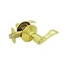 Tuff Bros Entry Door Lever Handle Lock, Privacy Function, (Brass)