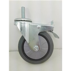 Dia 4 inches castor wheel with m10 stem break