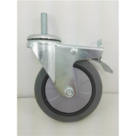 Dia 4 inches castor wheel with m10 stem break