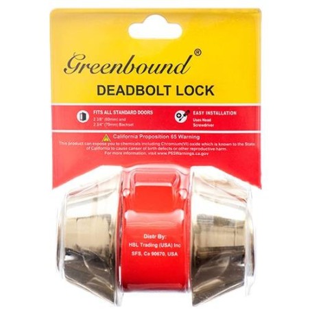 Golden Plated Finished Double Cylinder Deadbolt Lock