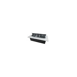 Office/Meeting/Conference Desk/Table Cable Outlets Wire Management Assembly Box with Assorted Module for Phone, Netword, Power O