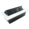 Office/Meeting/Conference Desk/Table Cable Outlets Wire Management Assembly Box with Assorted Module for Phone, Netword, Power O