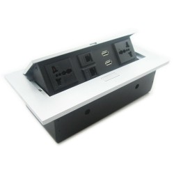For Office Desk, Meeting Table, Conference Table, Wire Cable Management, Port for Phone, Network, Power Outlet, USB, Switch