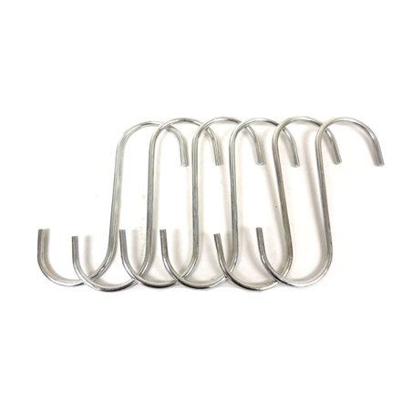 6pcs/pack Heavy duty S Hooks Durable Zinc Plated Metal Construction