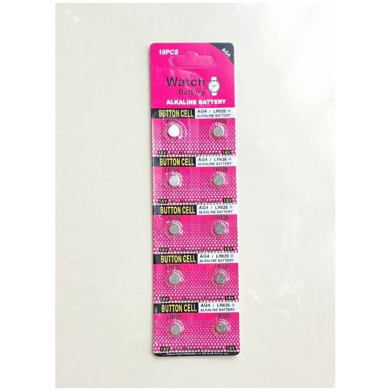10ct/Card SR626 AG4 377 177 LR626 1.5v Button Coin Cell Watch Calculator Battery Batteries
