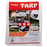 10x12 ft Heavy Duty White Tarp Tarpaulin Poly Camping Ground Sheet w/ Grommets