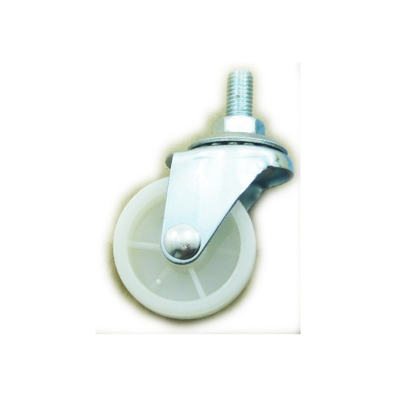 Dia 2 inches heavy duty white furniture wheel caster without brake