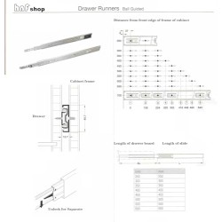 Pair of Heavy Duty Soft-Close Drawer Slides Full Extension