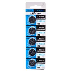 5ct/Pack CR2032 Lithium 3-Volt Button Cell Battery Electronics, Watches, Calculators, Toys, Remote Controller