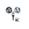 Stainless Steel Round Sliding Privacy Patio Barn Security Pocket Door Lock Slides Latch with 3 Keys