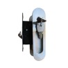 Stainless Steel Sliding Patio Door Lock, Recessed Invisible Handle, Screen Door Latch, 3 Keys