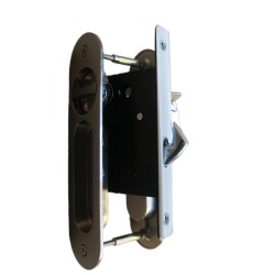 Stainless Steel Sliding Patio Door Lock, Recessed Invisible Handle, Screen Door Latch, 3 Keys