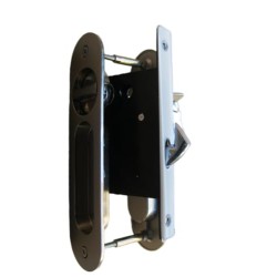 Stainless Steel Sliding Patio Door Lock, Recessed Invisible Handle, Screen Door Latch, 3 Keys