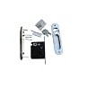 Stainless Steel Sliding Patio Door Lock, Recessed Invisible Handle, Screen Door Latch, 3 Keys
