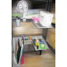 HnF shop Silver Office Organizer Tray Metal Hanging Holder on Screen/Beam/Rack/Shelf Silver Gray