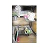 HnF shop Silver Office Organizer Tray Metal Hanging Holder on Screen/Beam/Rack/Shelf Silver Gray