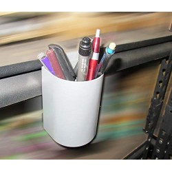 HnF shop Silver Office Organizer Tray Metal Hanging Holder on Screen/Beam/Rack/Shelf Silver Gray