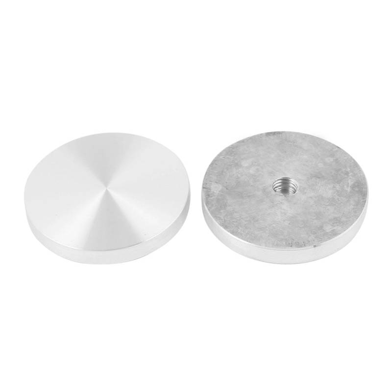 Glass Table Top Adapter Round Aluminum Disc (Dia 50mm, 2ct/PK)