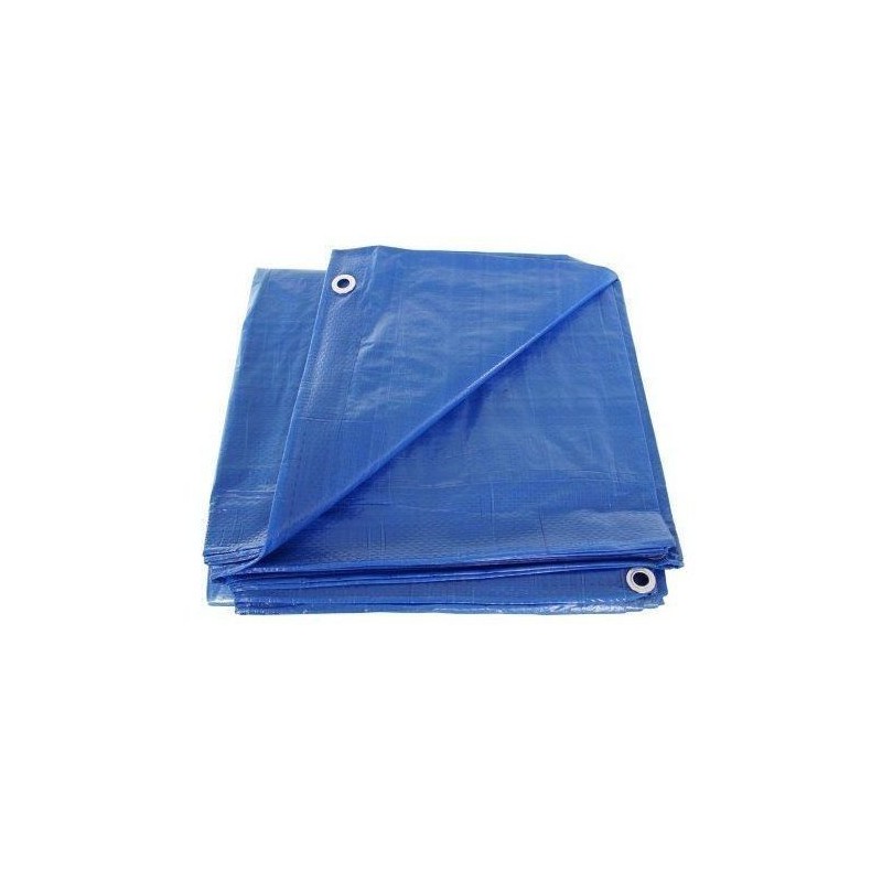 12x16 ft Blue Tarp Tarpaulin Poly Camping Ground Sheet w/ Grommets
