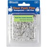 Bazic Transparent Clear Push Pins 100/ct