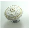 Cabinet Kitchen cupboard Door Mushroom ceramics Knob Pull handle with gloden lace