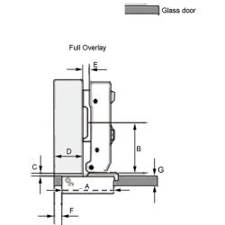 Dia 1inches/26mm Hole Euro Hydraulic Full Overlay Soft Close Hinge for Cabinet Glass Door