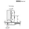 Dia 1inches/26mm Hole Euro Hydraulic Full Overlay Soft Close Hinge for Cabinet Glass Door