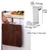 2ct Stainless Steel Cabinet Hanging Hook Minimalist Punch-free Hanging Kitchen Storage Cabinet Door Holder