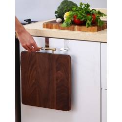 2ct Stainless Steel Cabinet Hanging Hook Minimalist Punch-free Hanging Kitchen Storage Cabinet Door Holder